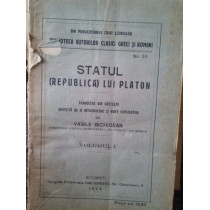 Statul (Republica) lui Platon, volumul I