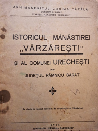 Istoricul Manastirei Varzaresti si al comunei Urechesti